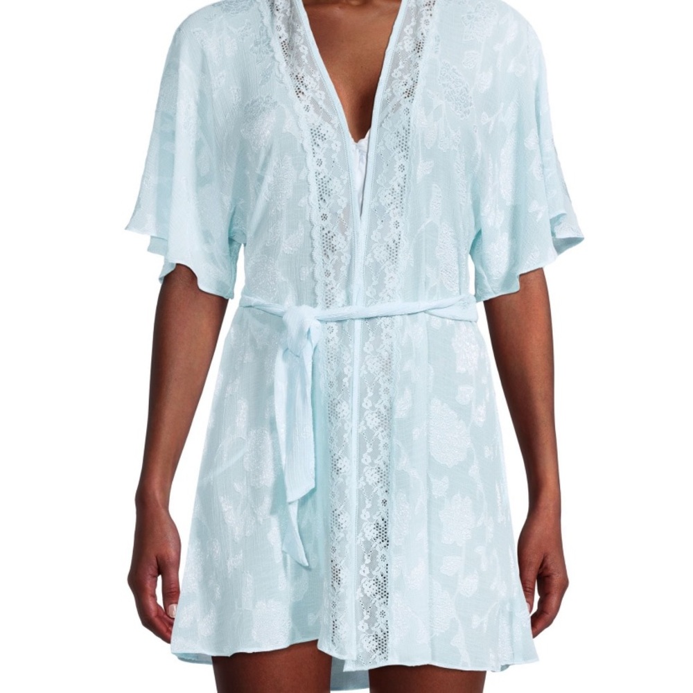 Designer In Bloom Chiffon Wrap Robe! - Picture 2 of 4